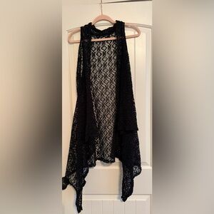 Black Lace top vest/cover up